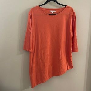 Indigenous 1/4 Sleeve Asymmetric Top size L